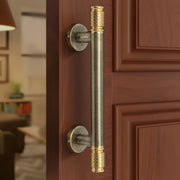 Plantex Main Door Handle/Pull & Push Handles for All Doors of House, Office, Hotels/300mm Wooden & Glass Door Handle - Pack of 1 (Brass Antique & Gold)