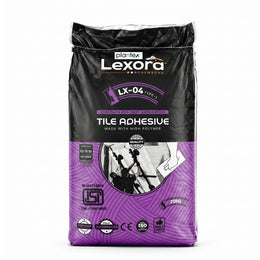 Plantex Lexora Tile Adhesive for Terracotta/Ceramic & Quarry Tiles/Polymer Modified Cement Adhesive for Floor & Wall Tiles Fixing/ Kitchen & Bathroom  Use - 20kg (LX-04, White)