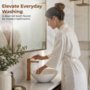 Plantex Wash Basin Mixer Tap/Hot & Cold Basin Mixer Faucet/Brass Deck Mount Pillar Spout for Bathroom Sink - Pack of 1 (4604, Brushed Rose Gold)