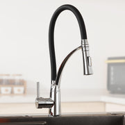 Plantex Designer Kitchen Sink Faucet/Pull Out Faucet for Kitchen Sink with 360Ã‚Â° Rotatable Flexible tap for Kitchen Sink Deck Mounted -(Chrome & Black)