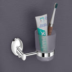 Plantex Tumbler Holder for Bathroom/304 Grade Stainless Steel Toothbrush Stand/Bathroom Accessories - Oreva (Chrome)