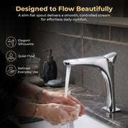 Plantex Wash Basin Mixer Tap/Brass Hot & Cold Basin Mixer Faucet/Deck Mount Pillar Spout for Bathroom Sink - Pack of 1 (4603, Chrome)