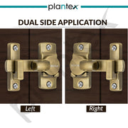 Plantex 180 Degree Door Latch Lock/Flip Latch Lock for Door/Chitkani/Lock Latch for Main Door/Baby Latch for Bathroom/Bedroom/Balcony/Door Stopper - Pack of 3 (Brass Antique)