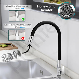 Plantex Pure Brass Kitchen Sink Tap Flexible/Kitchen Taps for Home Sink with Water Saving Nozzle/Kitchen Faucet -(LEA-712B)
