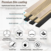 Plantex 3D Wall Panels/Pack of 7 Decorative Louvers for Interior Walls/1x8 Ft Each/56 Sq. Ft Coverage/Charcoal Wall Panels for Hall, Living Room, Office(YD-1203-Ivory & Gold)