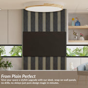 Plantex Louvers Panel for Wall/8 Feet Wall Panels/3D Charcoal Panel for Interior Walls DÃ©cor - Pack of 5 Covers - 40 Sq. Ft, Size-1 Feet x 8 Feet (WD-2208)