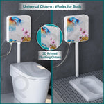 Plantex Dual Flush Tank for Toilet/8 LTR Water Capacity Polypropylene Toilet Flush Tank/Dual Flush Cistern with Air Freshener- Pack of 1