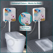 Plantex Dual Flush Tank for Toilet/8 LTR Water Capacity Polypropylene Toilet Flush Tank/Dual Flush Cistern with Air Freshener- Pack of 1