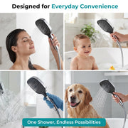 Plantex Hand Shower for Bath/4 Mode Multifunctional Shower/ABS Plastic Silicone Handheld Shower/Easy Mode Switching – (Chrome, APS-H592)