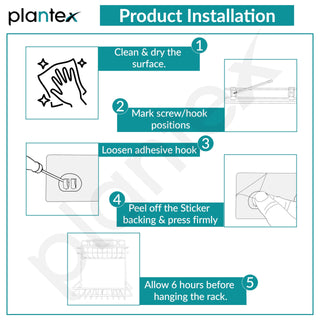 Plantex Self Adhesive Shelf/Stainless Steel Bathroom Detergent Holder/Bathroom Organiser Without Drill/Under The Sink Detergent Holder/Multipurpose Shelf (Large,Chrome)