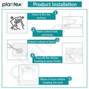 Plantex Self Adhesive Detergent Rack/GI Steel Bathroom Multipurpose Detergent Holder/Bathroom Shelf/Storage Rack/Bathroom Accessories (Powder Coated)