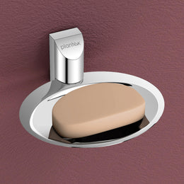 Plantex Smero Pure Brass Soap Holder for Bathroom & Kitchen/Soap Stand/Case/Dish/Bathroom Accessories - Superb (Chrome)