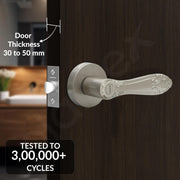 Plantex Heavy-Duty Door Lock - Bathroom Door Lock/Mortise Keyless Handle Set for Home/Bathroom/Balcony/Store Room - (DTM-628, Satin)