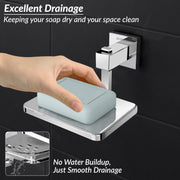 Plantex 304 Grade Stainless Steel/Soap Holder for Bathroom/Soap Holder/Soap Dish/Bathroom Accessories - Splash (Chome)