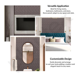 Plantex Wall Panel/Charcoal Louver Panel for Wall with Size - 6 Inch x 8 Ft/Durable, Lightweight, and Stylish Panels for Office/Hotel/Ideal for Walls & Ceilings - Pack of 1 (6004/170)