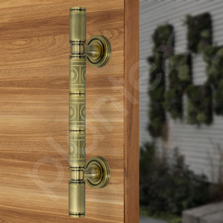 Plantex Door Handle/Pure Brass Main Door Handle/12 inch Pull-Push Handle for Home & Office/3 Years Warranty Pack of 1 (S - 138, Brass Antique)