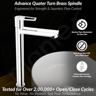 Plantex Pillar Cocke for Basin with Teflon Tape/Pure Brass Tap for Wash Basin with 7 Year Warranty - (3221, Chrome)