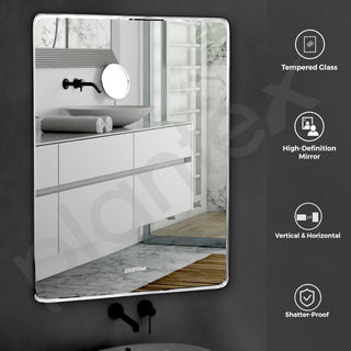 Plantex Unframed Unframed Mirror for Bedroom/Bathroom/Dressing Room/Living Room/Entryway/Wall - Rectangle Shape (18 X 24 Inch)