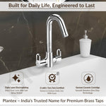 Plantex Mixer Tap for Bathroom/Wash Basin Tap Hot and Cold/Bathroom Accessories/Water Tap/Sink Tap for Wash Basin - (Flip, Chrome)