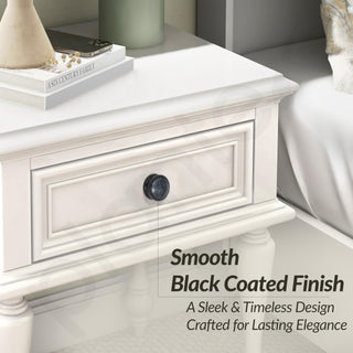 Plantex Knobs for Drawers/Drawer Knobs/Round Knob for Cabinets/Pull-Push Knob for Kitchen/Bedroom/Office Drawer - Pack of 1 (Black)