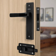 Plantex Heavy Duty Door Lock ÃƒÂ¢Ã¢â€šÂ¬Ã¢â‚¬Å“ Bathroom Door Lock/Mortise 8inch Keyless Plate Handle Set for Home/Bathroom/Store Room/Balcony/Office with Baby Latch (8114, DC-Black & Z-Black)