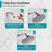 Plantex ABS 9 Inch Round Head Shower/Overhead Rain Shower/Shower for Home/Hotel/Adjustable Shower Head for Bathroom - Pack of 1 (Chrome, D639)