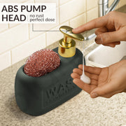 Plantex Ceramic Soap Dispenser with Scruber/Liquid Soap Dispenser/Sink Dish Washing Soap Dispenser Set/Soap Dispenser for Wash Basin Ceramic - Bathroom Accessories
