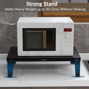 Plantex GI Steel Microwave Oven Stand/OTG Rack for Kitchen Platform/Oven Stand for Kitchen with Removable Legs- (Black) - Metal
