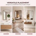 Plantex Aluminium Frame Mirror for Bathroom/Wall Mount Square Mirror for Bedroom/Dressing Room/Living Room/Entryway - (Rose Gold, 20x28 Inch)