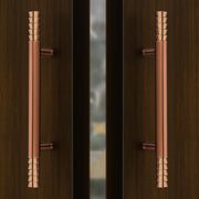 Plantex 14 Inch Stainless Steel Lotus Main Door Handle/Pull-Push Handles for Main Door/Wooden & Glass Door Handle/3 Years Warranty Pack of 2 (PVD Rose Gold)