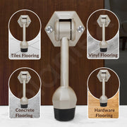 Plantex Door Stopper for Main Door/5-Inch Stopper with Rubber Grip/Stoppers for Wooden Door/Stops for Door â€“ Pack of 2 (Satin)