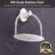 Plantex 304 Grade Stainless Steel Soap Holder Stand for Bathroom/Soap Dish/Soap Holder/Soap Stand/Bathroom Accessories - Oreva(Chrome)