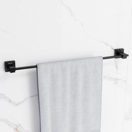 Plantex 304 Grade Stainless Steel Single Towel Rod for Bathroom/Hand Towel Hanger/Towel Holder/Bathroom Accessories - Splash (24-inch) Black