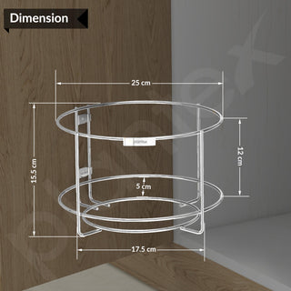 Plantex High Grade Stainless Steel Open-Top Bin Holder/Dust Bin Holder/Modular Kitchen Fixture (Dia 10 Inches-Sliver)