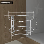 Plantex High Grade Stainless Steel Open-Top Bin Holder/Dust Bin Holder/Modular Kitchen Fixture (Dia 10 Inches-Sliver)