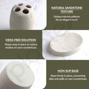Plantex Polyresin  Bathroom Accessories Set Soap Dispenser/Toothbrush Holder/Tumbler Holder/Soap Dish - 4 Piece(901)