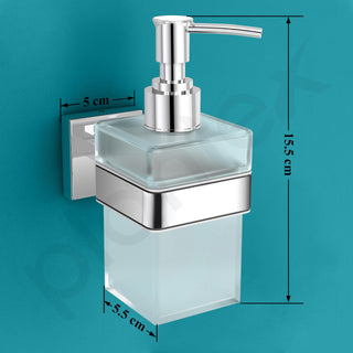 Plantex Heavy-Duty Stainless Steel Liquid Soap Dispenser/Hand Wash Dispenser/Shampoo Dispenser/Bathroom Accessories -Aqua (Chrome)