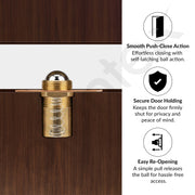 Plantex Bathroom Door Lock/Stainless Steel Pull Push Door Handle Lock Set/Keyless Lock Handle for Bathroom (PVD Rose Gold, DTM-666)