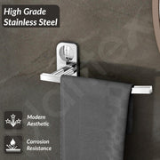 Plantex Stainless Steel Towel Hanger for Bathroom/Napkin Holder for Wash Basin/Towel Ring/Bathroom Accessories (Chrome - Pack of 3) Dream