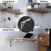 Plantex Heavy Duty 16 Inch Foldable Shelf Bracket/Stainless Steel Multipurpose Bracket/L Bracket/Space Saving Wall Bracket for Shelf/Folding Table Bracket for Home & Office (Pack of 2, Chrome)