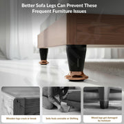 Plantex 3 Inch Sofa Leg for Bed Furniture/Aluminium Sofa Leg for Table/Support Legs/Furniture Leg - Pair of 1 (2 Piece) (DTS-87, Black & Rose Gold)
