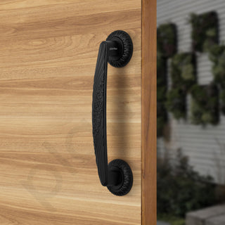 Plantex 10 Inch Main Door Handle for Wooden Doors - Pull-Push Handle Accessories (Pack of 1, Black)