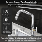 Plantex Pure Brass Sink Tap for Kitchen with 360Ãƒâ€šÃ‚Â° Swivel Spout/Kitchen Sink Tap with Water Saving Aerator-7 Year Warranty (BAL-513-Chrome)
