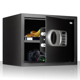 Plantex 38 Litres Safe Locker for Home/Safety Locker Box with Electronic Keypad & Emergency Keys/Master & User Code Access with LED Light/Emergency Key/2 Years Warranty By Plantex - (Black)
