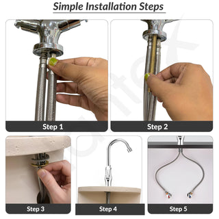 Plantex Pure Brass Wash Basin Tap/Hot & Cold with 360° Swivel Spout/Water Tap/Basin Tap for Home with 7 Year Warranty-(COL-1009-Chrome)