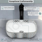 Plantex Washbasin for Bathroom/Tabletop Wash Basin/Countertop Wash Basin/Vessel Sink (EQTT-495, 14 x 10 x 5 Inch)