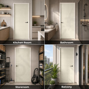 Plantex WPC Doors for Home (30 mm - Thickness)/Waterproof Bathroom Door/2.25x6.5 Feet Wooden Finished Door for Office/Balcony/Kitchen, Density-550 (27x78 inch)