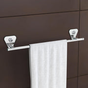 Plantex Pyramid Stainless Steel Towel Hanger for Bathroom/Single Towel Rod/Bar/Bathroom Accessories (24inch) - Chrome - Pack of 1