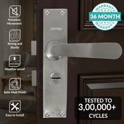 Plantex Stainless Steel Door Lock Ã¢â‚¬â€œ Bathroom Door Lock/Mortise 8inch Keyless Plate Handle Set for Home/Bathroom/Storeroom/Balcony/Office - Pack of 1 (DTM-659, Matt)
