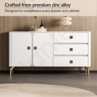 Plantex Knobs for Drawers/Drawer Knobs for Cabinets/Pull-Push Knobs for Kitchen/Bedroom Drawer - Pack of 4 (SH-434, Rose Gold & Grey)